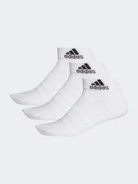 Adidas جوارب تدريب للجنسين Dz9435 لايت أنك 3 قطع أبيض/أبيض/أبيض