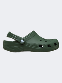 صندل Crocs كلاسيك للأطفال للحياة اليومية بلون أخضر الحقل