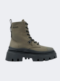 حذاء حياة المرأة من قماش بالاديوم بالاسكويد لون زيتوني ليلي