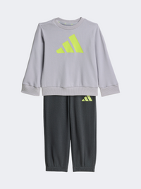 طقم ملابس رياضية للأطفال من Adidas رمادي/ليموني