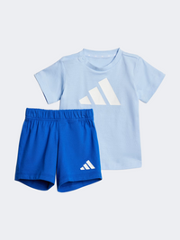 طقم رياضي للأولاد الرضع Adidas Essentials أزرق متوهج/أبيض