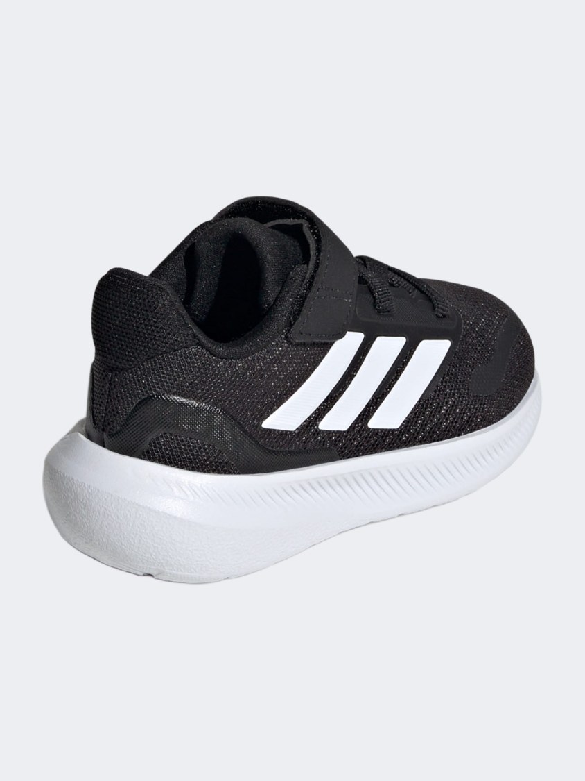 حذاء جري Adidas Runfalcon 5 للأطفال الأولاد أسود/أبيض سحابي