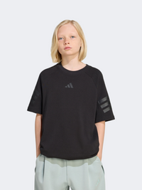 تيشيرت رياضي أولاد Adidas Future Icons 3 Stripes أسود