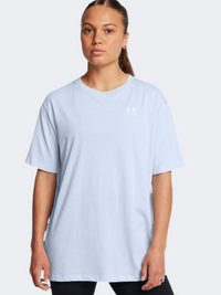 Under Armour Bfos Logo Women Lifestyle T-Shirt Nimbus Blue/White