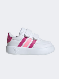 حذاء رياضي بناتي أطفال Adidas Breaknet 2 أبيض/فوشيا/وردي