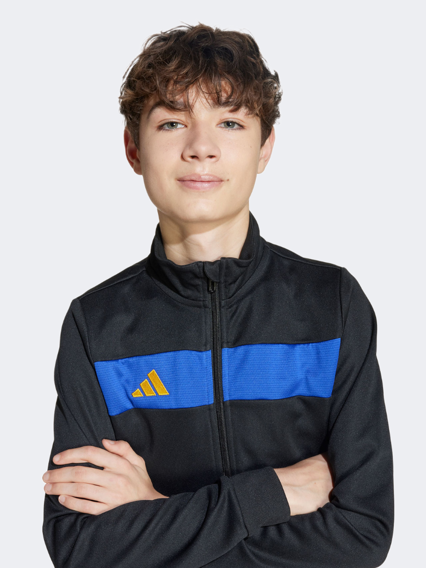 Adidas Tiro 25 Essentials Little-Boys Football Tracksuit Black/Blue