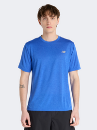 New Balance Athletics Men Performanc T-Shirt Blue Gemstone