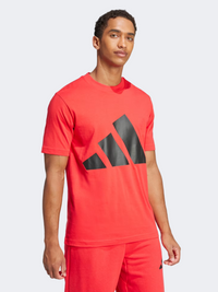 تيشيرت رياضي رجالي Adidas Essentials Big Logo ياقوت نقي/أسود