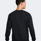 سويت شيرت لايف ستايل للرجال Nike Club French Terry أسود/أبيض