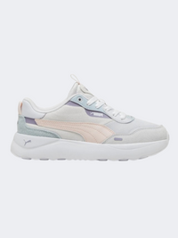 حذاء نسائي Puma Runtamed Platform للحياة اليومية فضي ضبابي/وردي