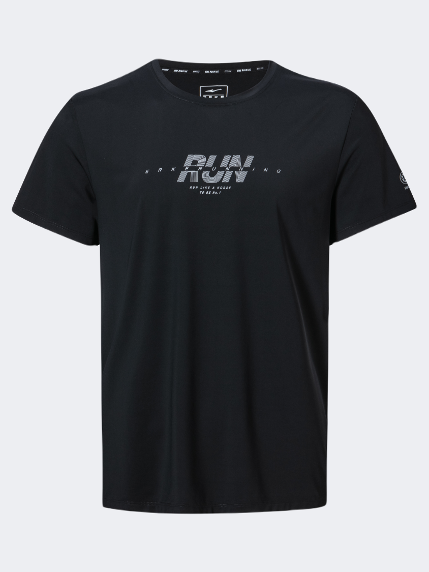 Erke Men Running T-Shirt Black/Grey