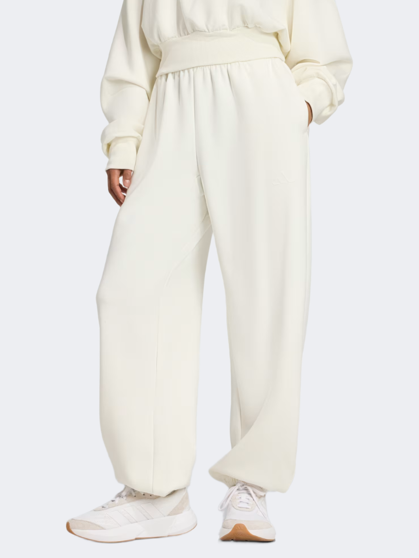 Adidas Soft Lux Loose Women Sportswear Pant Off White