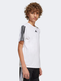 Adidas إسينشالز تيشيرت رياضي للأولاد الأطفال أبيض/أسود