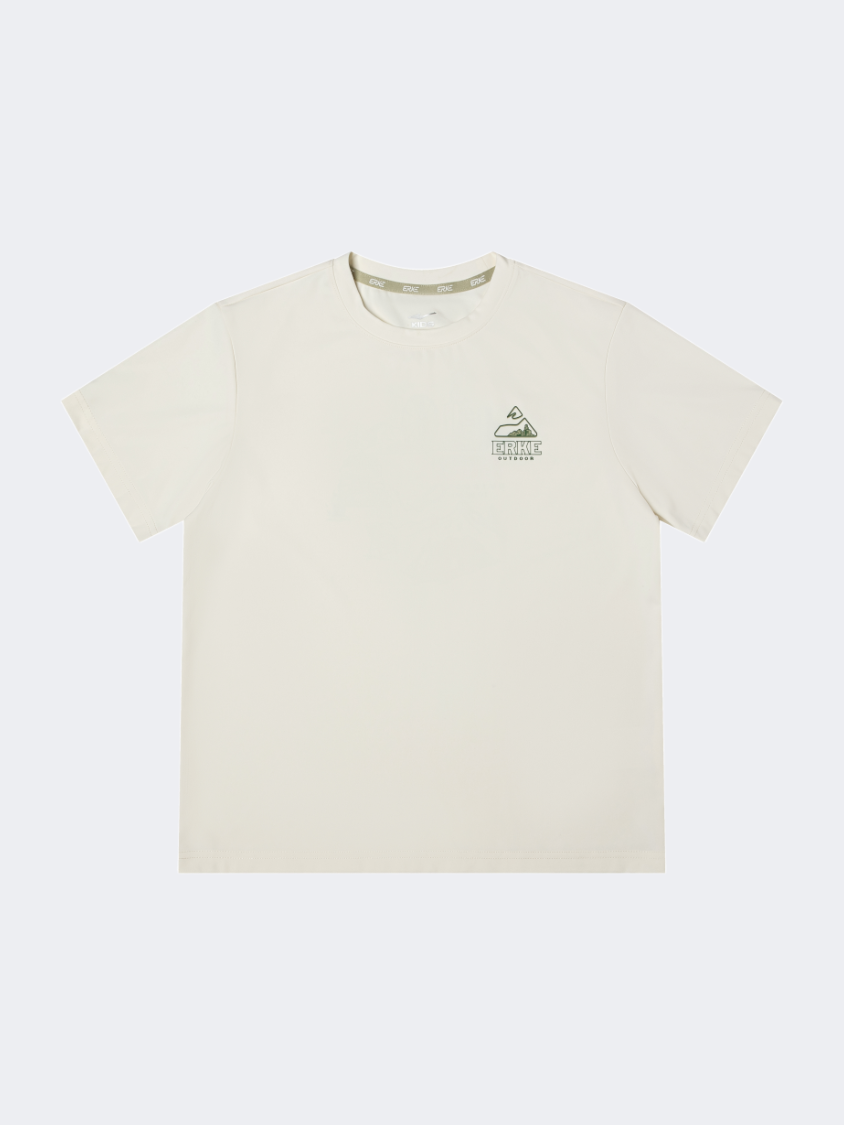 تي شيرت Lifestyle للأولاد من Erke للأطفال بلون أبيض جليدي