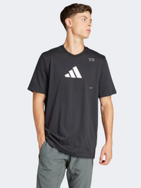 تيشيرت تدريب رجالي Category Graphic أسود/أبيض من Adidas