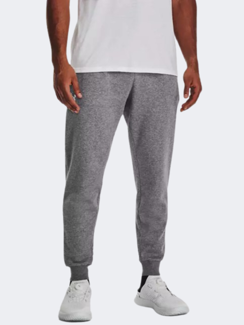 Under Armour Rival Fleece Men Lifestyle Pant Castlerock/White