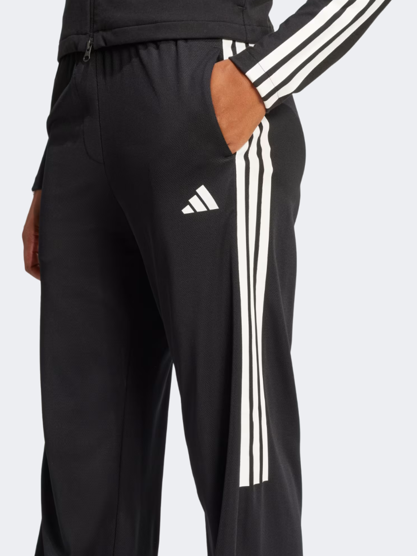Adidas Tiro Cut 3-Stripes Mesh Wide-Leg Women Sportswear Pant Black/White