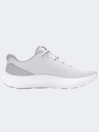 Under Armour Charged Surge 4 حذاء جري رجالي أبيض/رمادي/أسود