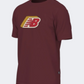 New Balance Cubed Logo Men Lifestyle T-Shirt Monarch Burgundy