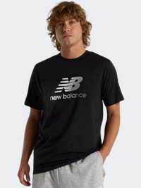 تيشيرت لايف ستايل رجالي New Balance Sport Essential Gradient Logo أسود