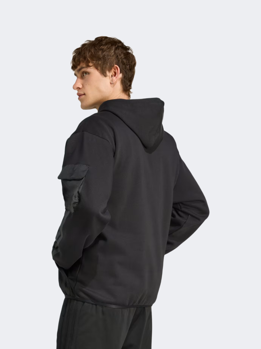 Adidas City Tech Utility Fleece Men Sportswear Hoody Black