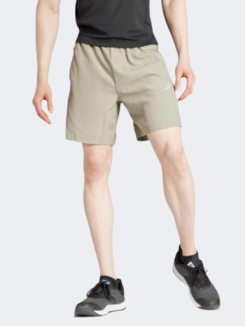 Adidas Gym Plus Woven Men Training Short Silver Pebble