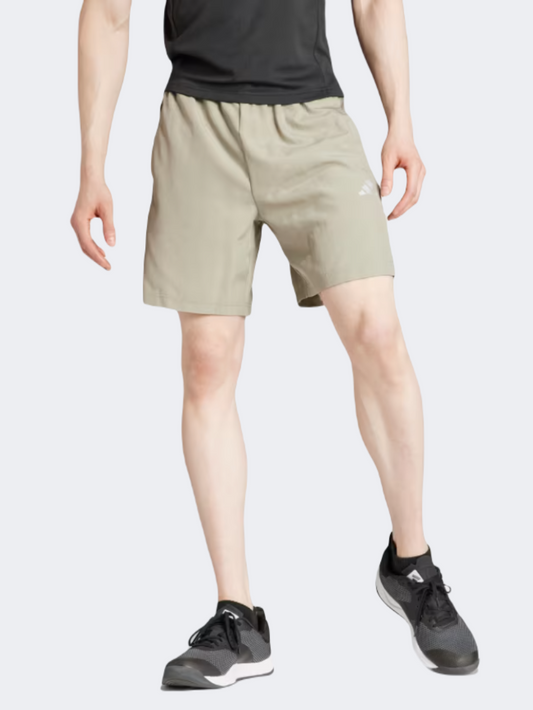 Adidas Gym Plus Woven Men Training Short Silver Pebble