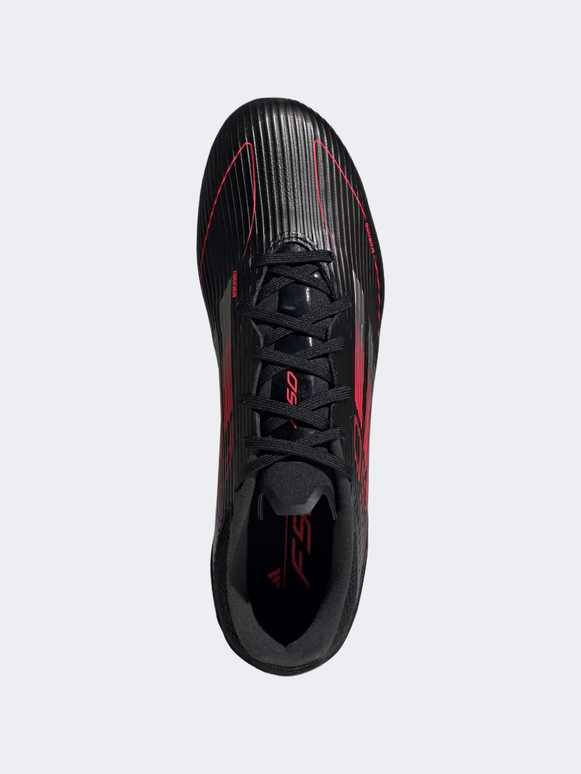 أحذية كرة القدم للرجال Adidas F50 League Fg MG باللون الأسود/المعدني/الأحمر