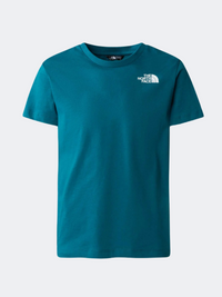 The North Face تيشيرت أولاد كاجوال ريدبوكس بوكس جرافيك أزرق/أصفر