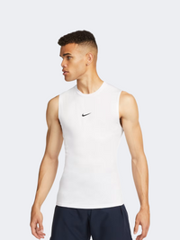 Nike Pro Df تيشيرت تدريب رجالي بلا أكمام أبيض/أسود