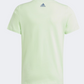 Adidas Essentials Linear Kids Girls Sportswear T-Shirt Green Spark/Ink