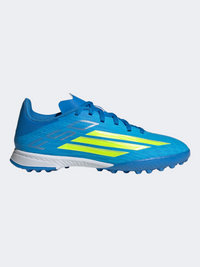حذاء كرة القدم للأطفال Adidas F50 League Turf بلون أزرق لوسيد راي