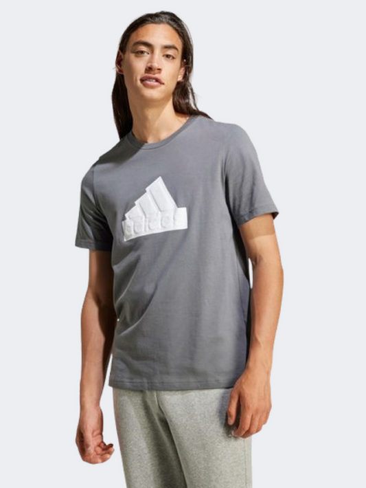Adidas Future Icons Badge Of Sport Men Sportswear T-Shirt Grey