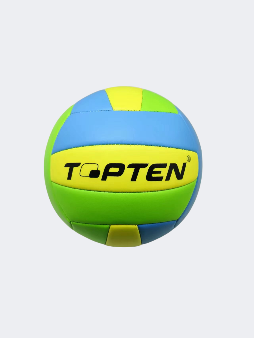Topten Accessories Stitched Volley Ball Blue/Green/Yellow