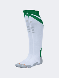 Oil & Gaz Warm Unisex Football Over The Calf Socks White/Neon Green