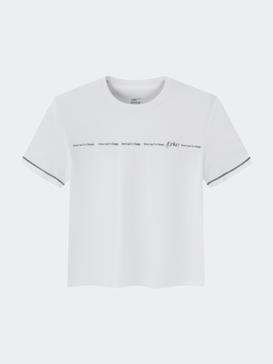 Erke Women Running T-Shirt White