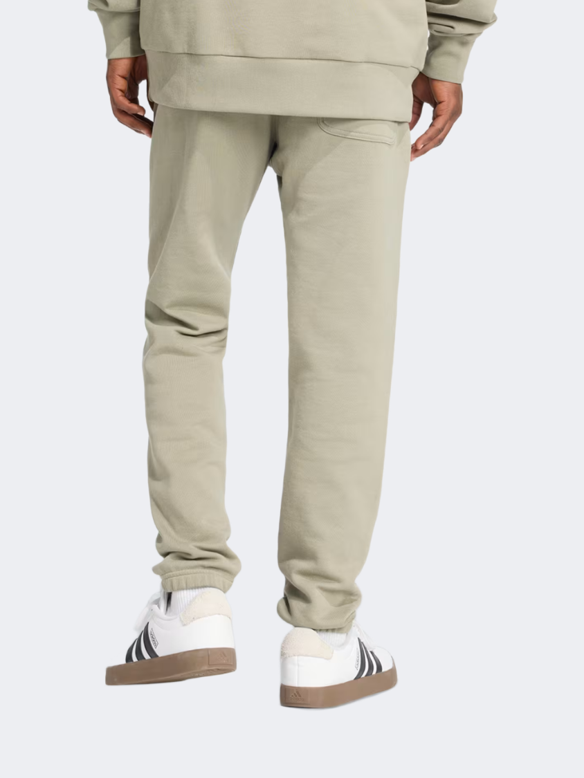 Adidas All Szn French Terry Regular Tapered Men Sportswear Pant Silver Pebble