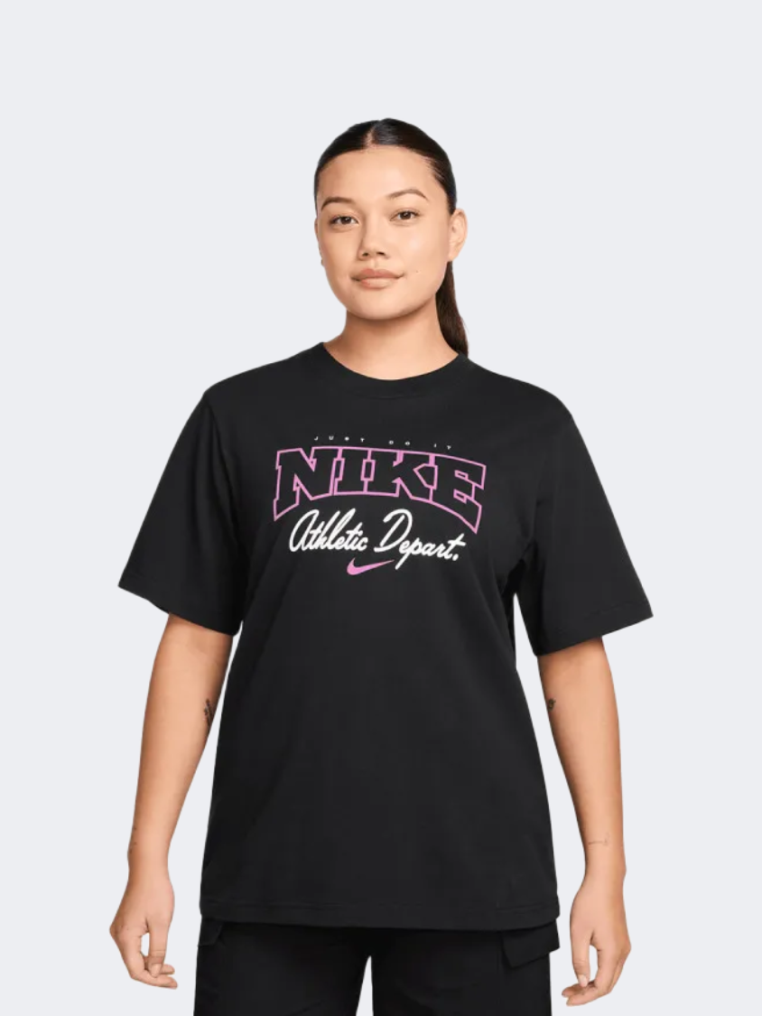جاكيت نمط حياة للفتيات من Nike باللون الأسود/الأبيض