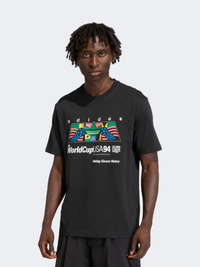 تيشيرت رجالي Originals من Adidas Archive Africa 94 بطبعة جرافيك باللون الأسود