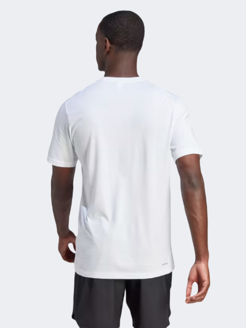 Adidas Essentials Feelready Logo Men Training T-Shirt White/Black
