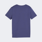 Puma Essentials Cat Logo Graphic Girls Training T-Shirt Blue Crystal