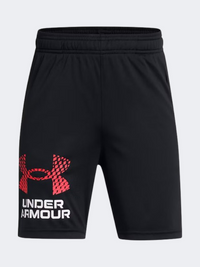 Under Armour شورت تدريبي أولاد تيك لوجو أسود/أحمر ريسر
