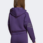 Adidas Future Icons 3-Stripes Full-Zip Hooded Track Kids-Girls Sportswear Hoody Aurora Plum