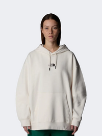 ذا نورث فيس هودي لايف ستايل نسائي أساسي واسع الحجم لون أبيض كثيب