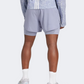 Adidas Own The Run Essentials 3 Stripes 2 In 1 Men Running Short Silver/Violet