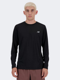 تيشيرت بأكمام طويلة أداء رياضي رجالي New Balance Sport Essentials أسود