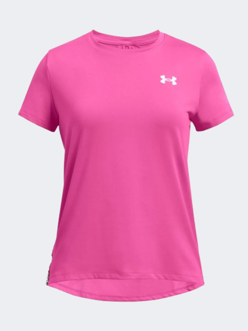 Under Armour Knockout Girls Training T-Shirt Pink/White
