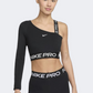 Nike Pro Shine Women Training T-Shirt Black/White