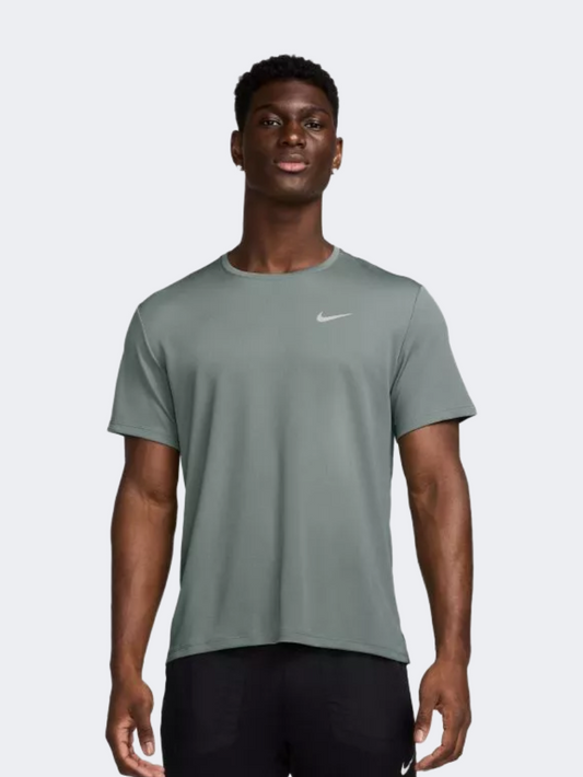 Nike Df Uv Miler Men Running T-Shirt Green/Silver