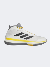 Adidas باونس ليجندز أحذية كرة سلة رجالية أبيض/أسود/أصفر
